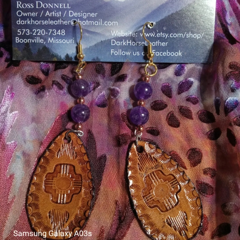 Southwestern Leather Earrings